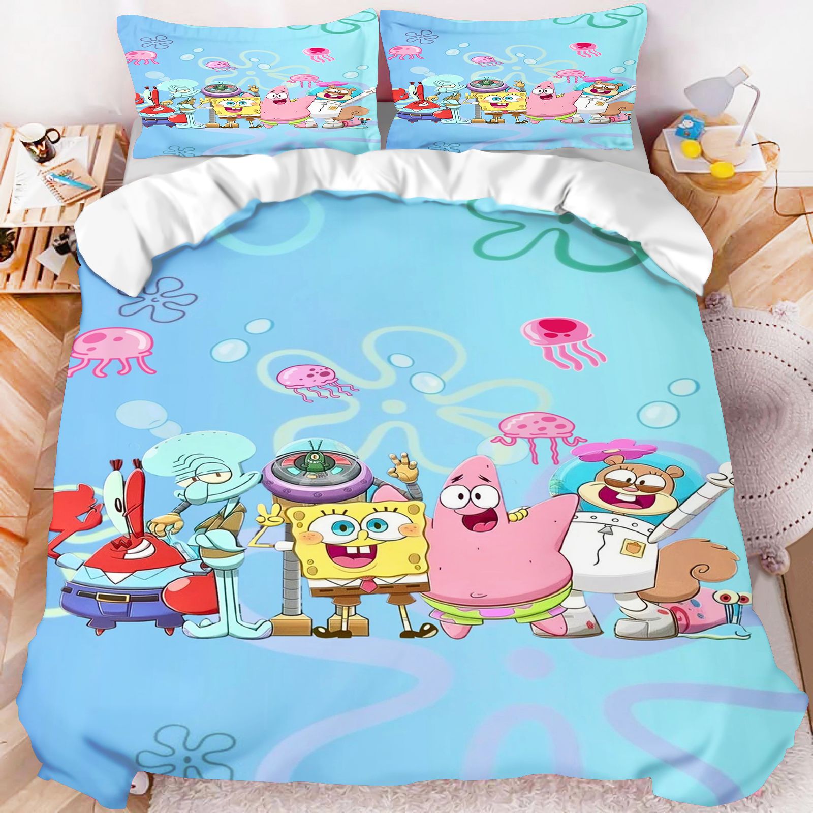 ชุดเครื่องนอนลายสปอนจ์บ็อบสแคว - Linen Duvet Cover บทวิจารณ์และราคา