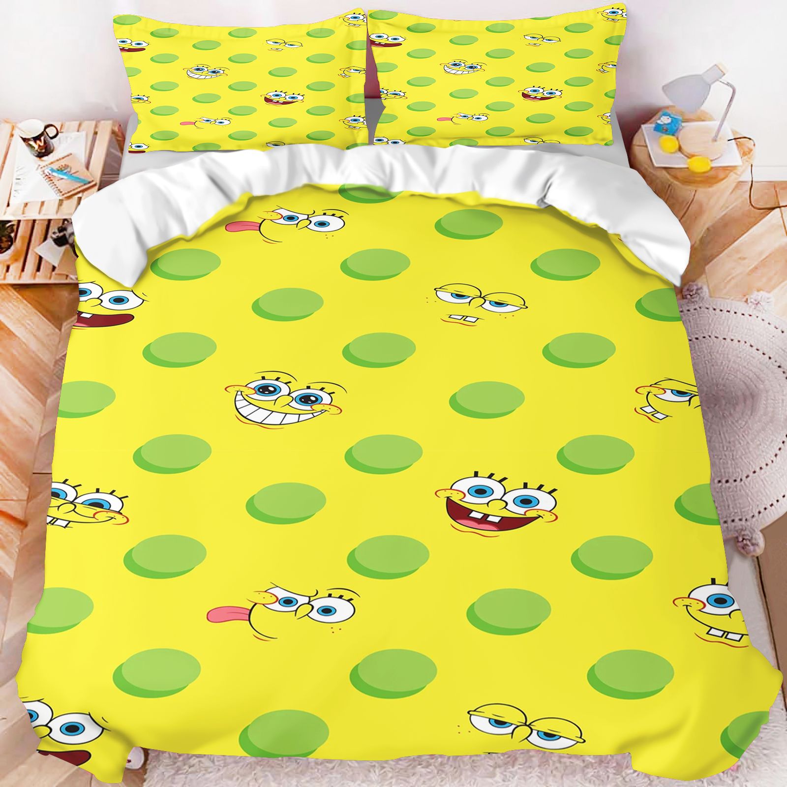 ชุดเครื่องนอนลายสปอนจ์บ็อบสแคว - Linen Duvet Cover บทวิจารณ์และราคา