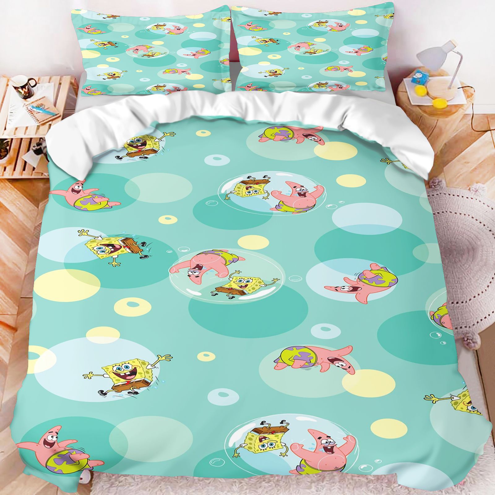 ชุดเครื่องนอนลายสปอนจ์บ็อบสแคว - Linen Duvet Cover บทวิจารณ์และราคา