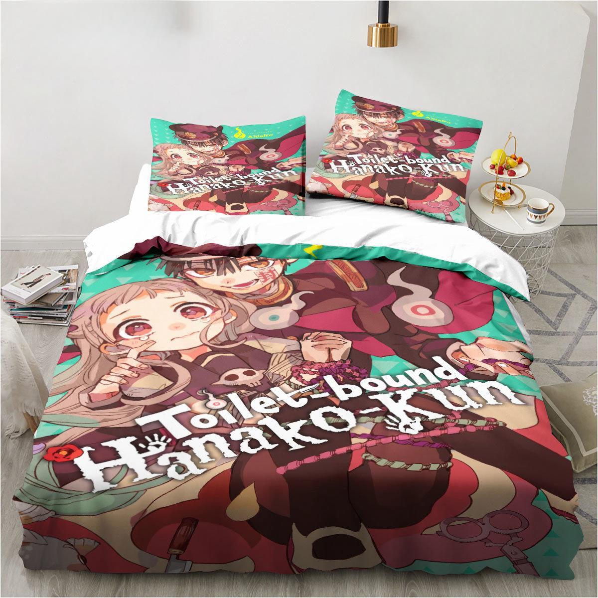 อะนิเมะห้องน้ํา-Bound Hanako-K - Linen Duvet Cover บทวิจารณ์และราคา
