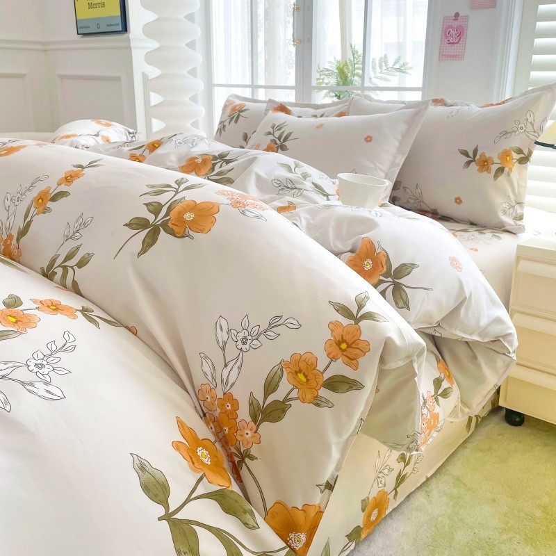 ชุดเครื่องนอนลายดอกไม้สีเหลือง - Linen Duvet Cover บทวิจารณ์และราคา