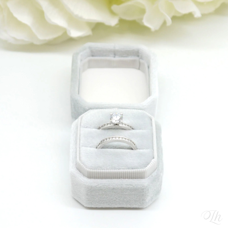 ส่วนบุคคลงานแต่งงานกล่องแหวนสแ - Velvet Jewelry Box บทวิจารณ์และราคา