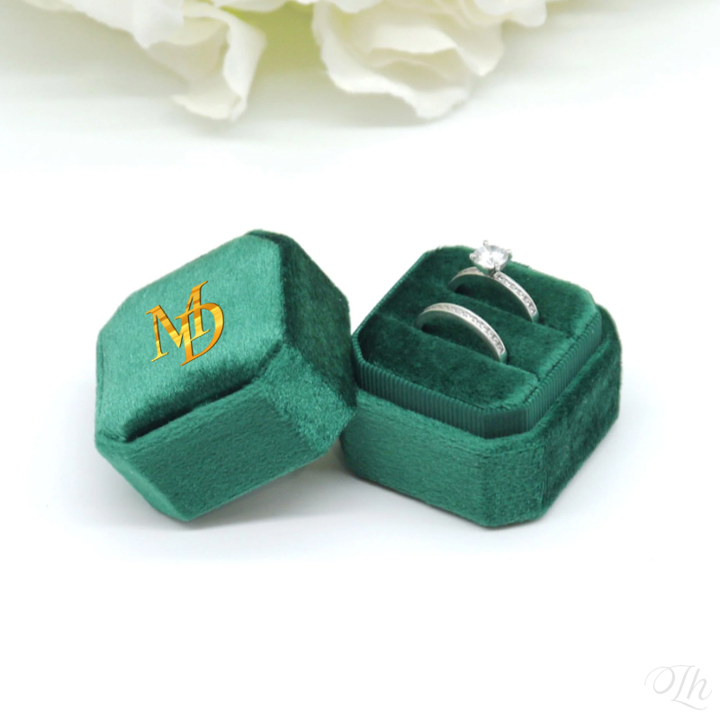 ส่วนบุคคลงานแต่งงานกล่องแหวนสแ - Velvet Jewelry Box บทวิจารณ์และราคา
