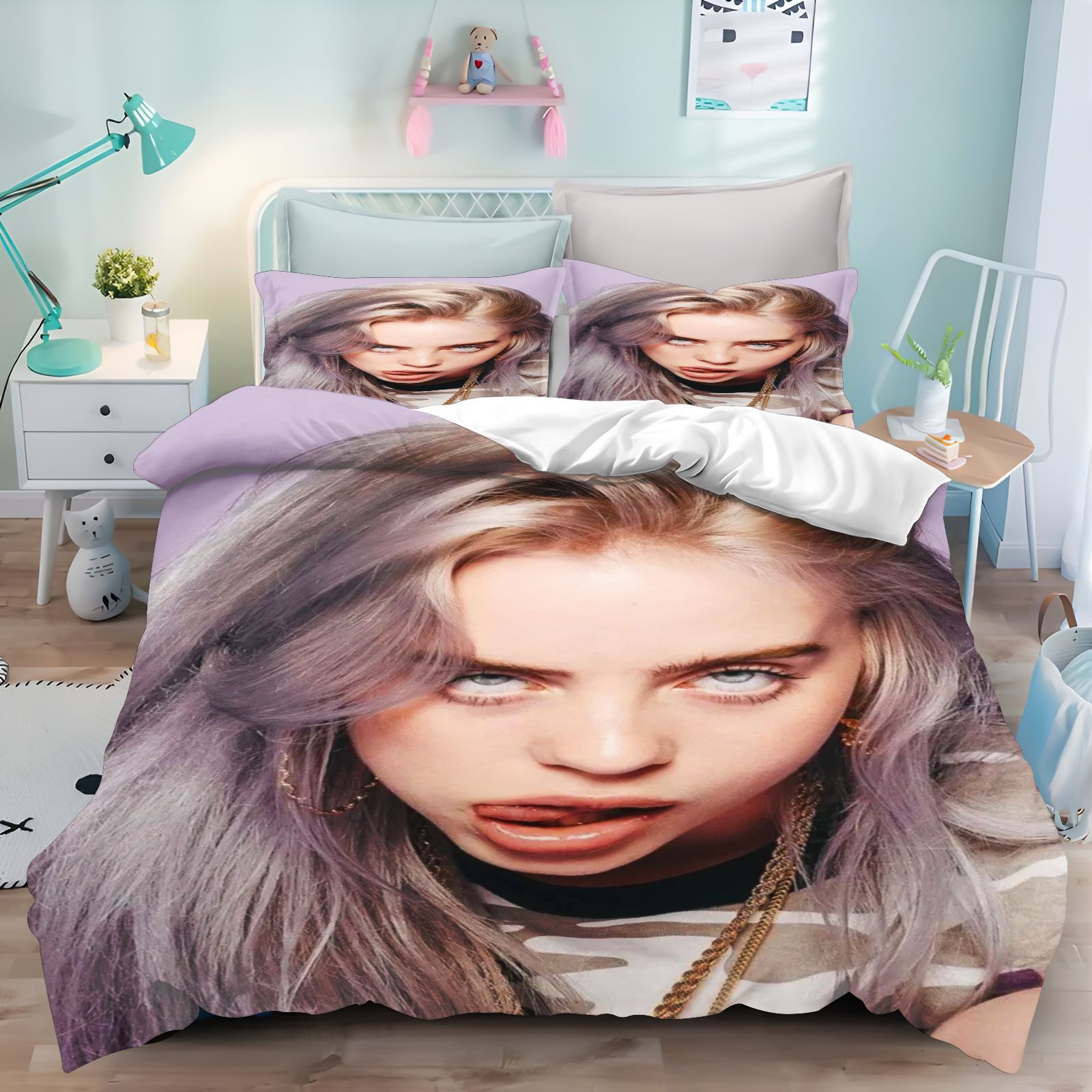 ชุดเครื่องนอน Billie Eilish ลา - Linen Duvet Cover บทวิจารณ์และราคา