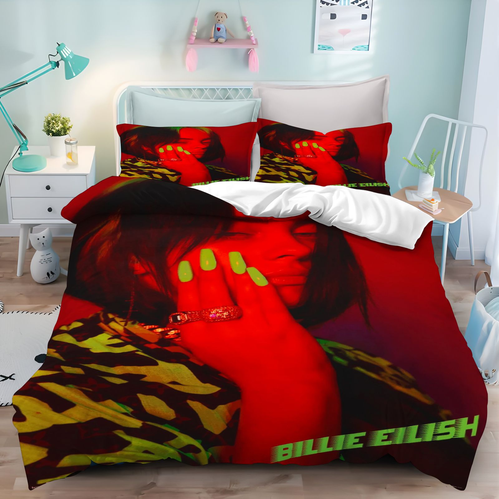 ชุดเครื่องนอน Billie Eilish ลา - Linen Duvet Cover บทวิจารณ์และราคา