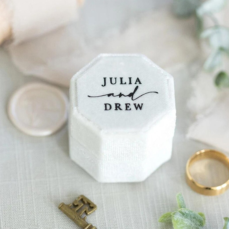 Custom งานแต่งงานแหวนกล่องหนึ่ - Velvet Jewelry Box บทวิจารณ์และราคา